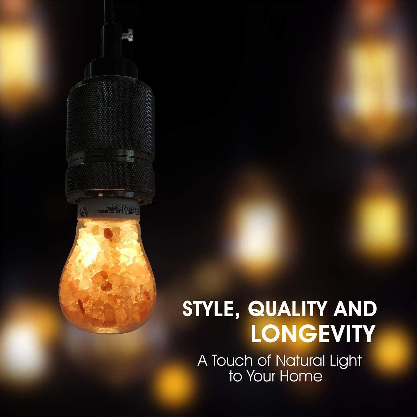 Himalayan Glow Himalayan Salt Light Bulb, Warm Amber Glow, Dimmable A19, Converts any Fixture to Salt Lamp, Nightlight , 1 Count, Pink
