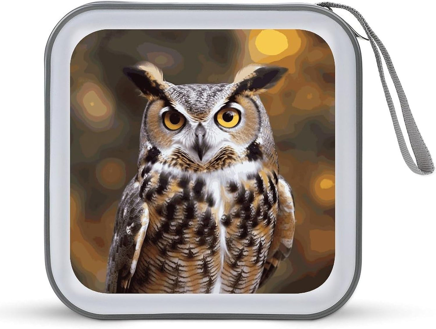 Owl Birds CD Case 40 Capacity Case Zipper CD Collection Bag with Handles Cover DVD Storage Hard Plastic DVD Disc Cases Storage Binder for Car Home Office Travel