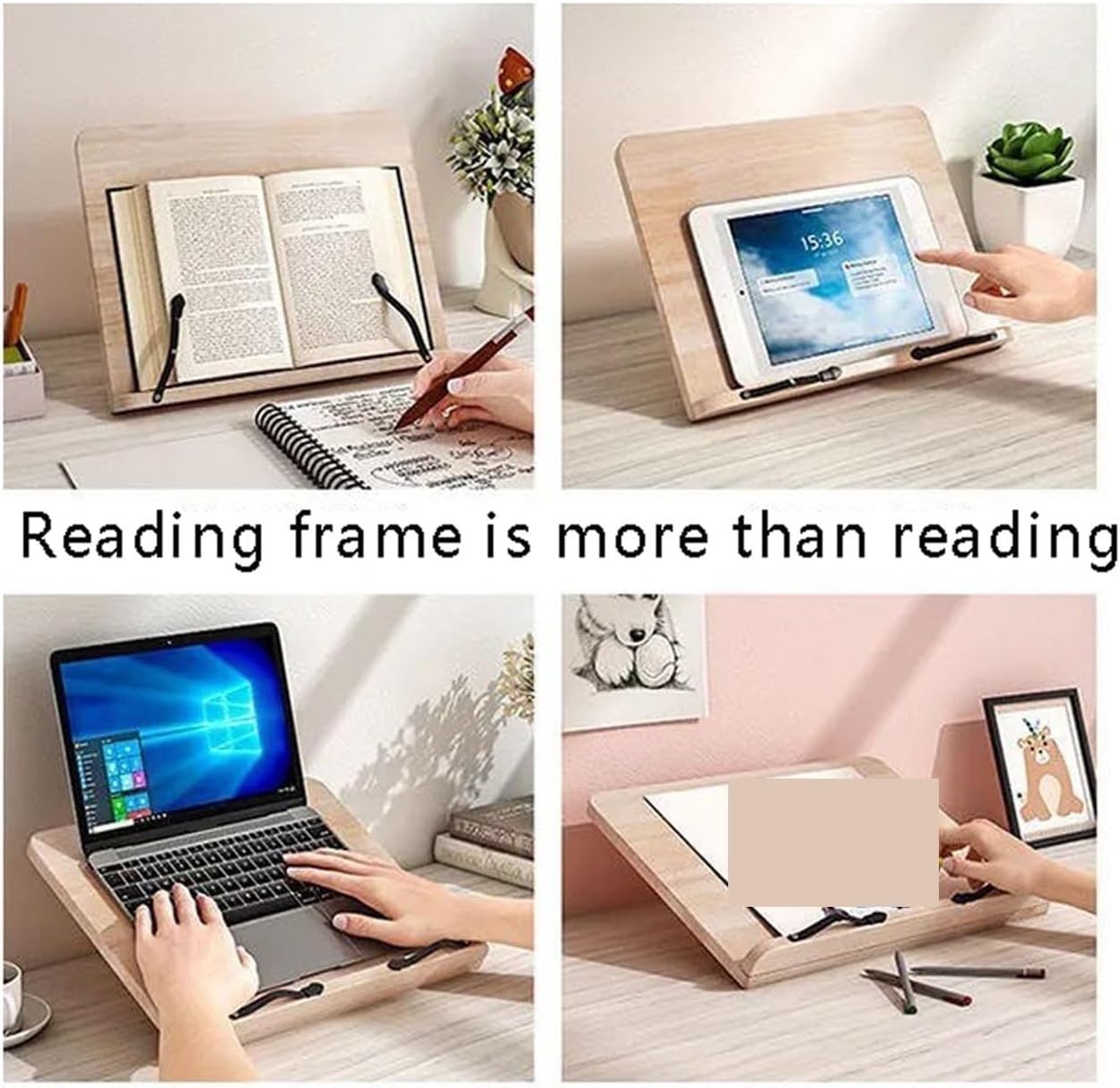 Book Stand Desk Book Stand Reading Rest Book Holder Adjustable Cookbook Documents Holder Portable Sturdy Bookstands