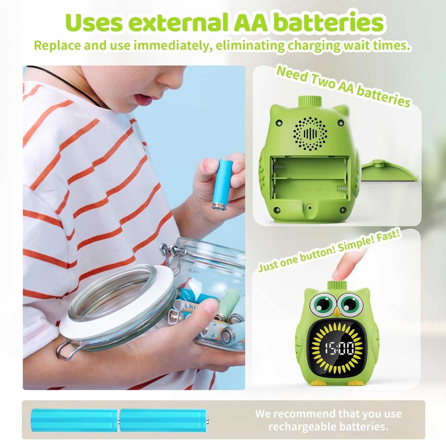 Owl Visual Timer for Kids 99 Min Visual Countdown Time for Classroom Home Kids Timer Visual with Sound or Silent Mode Time Management Tool for ADHD Autism Toddler Homework Potty Training