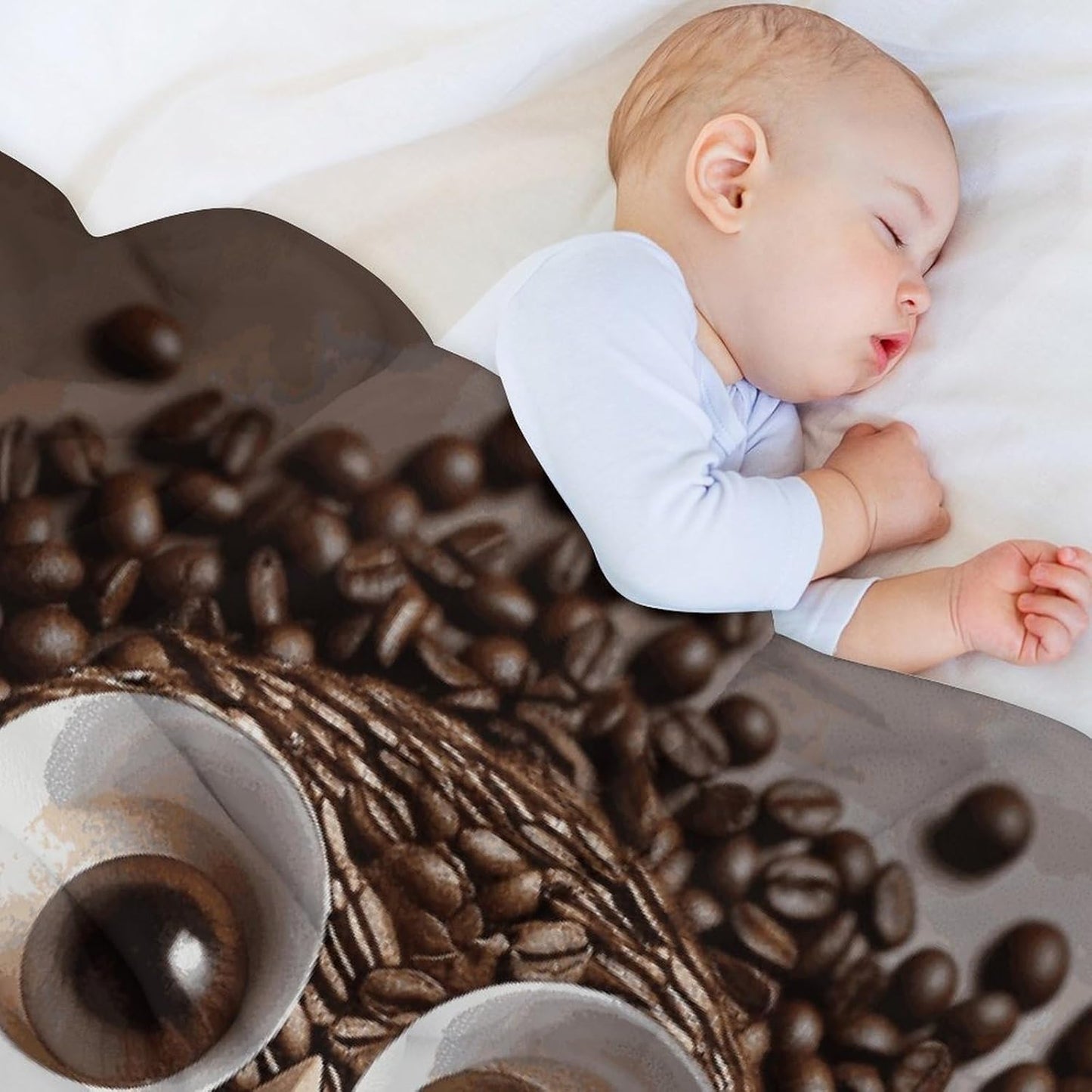 Coffee Bean Owl Throw Blanket for Couch Super Soft Warm Lightweight Throw Blankets Cozy Flannel Bed Blanket Cute Decorative Blankets for All Seasons Home Decor Gift 50"*60"（130 * 150cm）