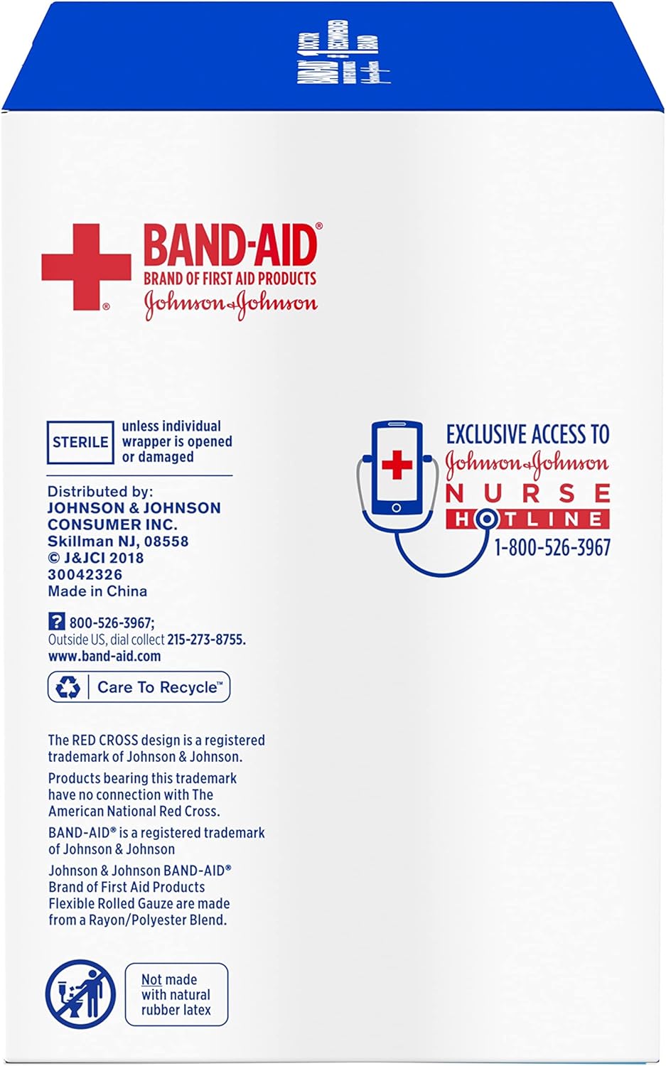 Band-Aid Brand of First Aid Products Flexible Rolled Gauze Dressing for Minor Wound Care, Soft Padding and Instant Absorption, 3 Inches by 2.1 Yards, Value Pack 5 ct
