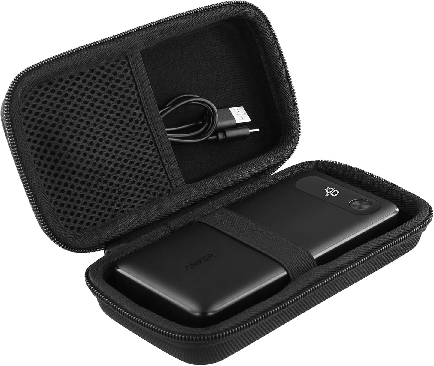khanka Hard Travel Case Replacement for Anker Power Bank, 20,000mAh Portable Charger,Case Only.(Black)