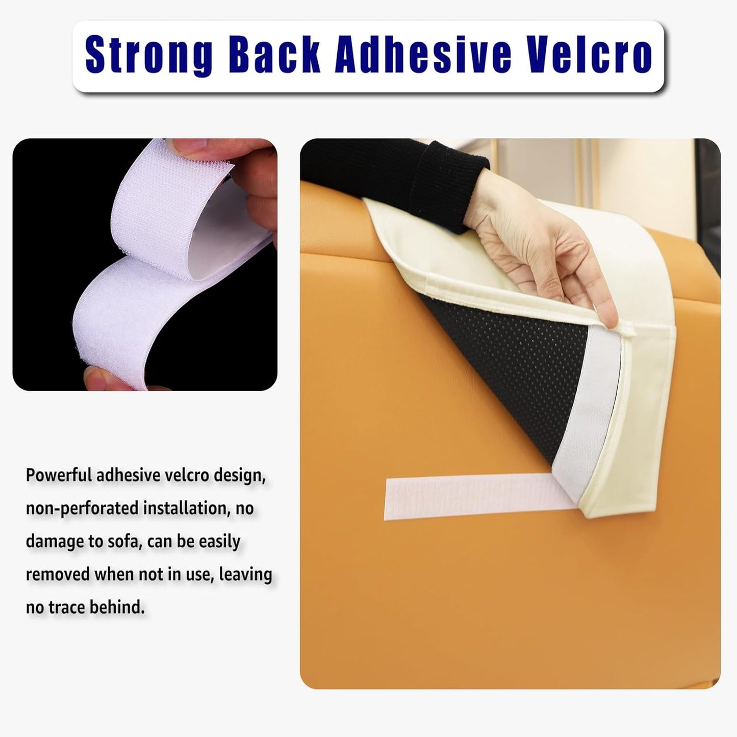 Non-Slip Head Pillow for Recliners - Neck Support Cushion with Velvet Cover for Pain Relief at Home, Office and Travel (Ivory)
