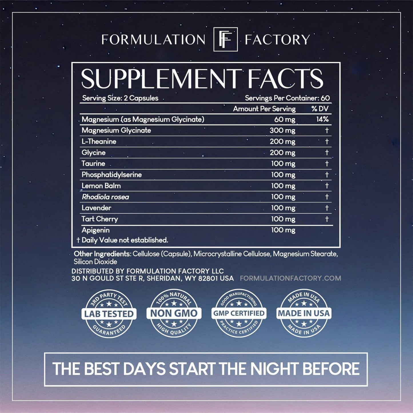 The Night Before 10-in-1 Midnight Maximizer Sleep Aid, Stress Relief, Cognition, Relaxation, Recovery, Focus, Magnesium Glycinate, L-Theanine & More, (120 Capsules – 2 Month Supply)