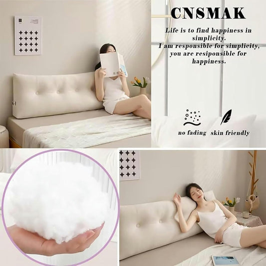 Triangular Headboard Pillow Twin, Large Wedge Bed Pillow Backrest Reading Support Pillow, Backrest Positioning Support Bolster Cushion