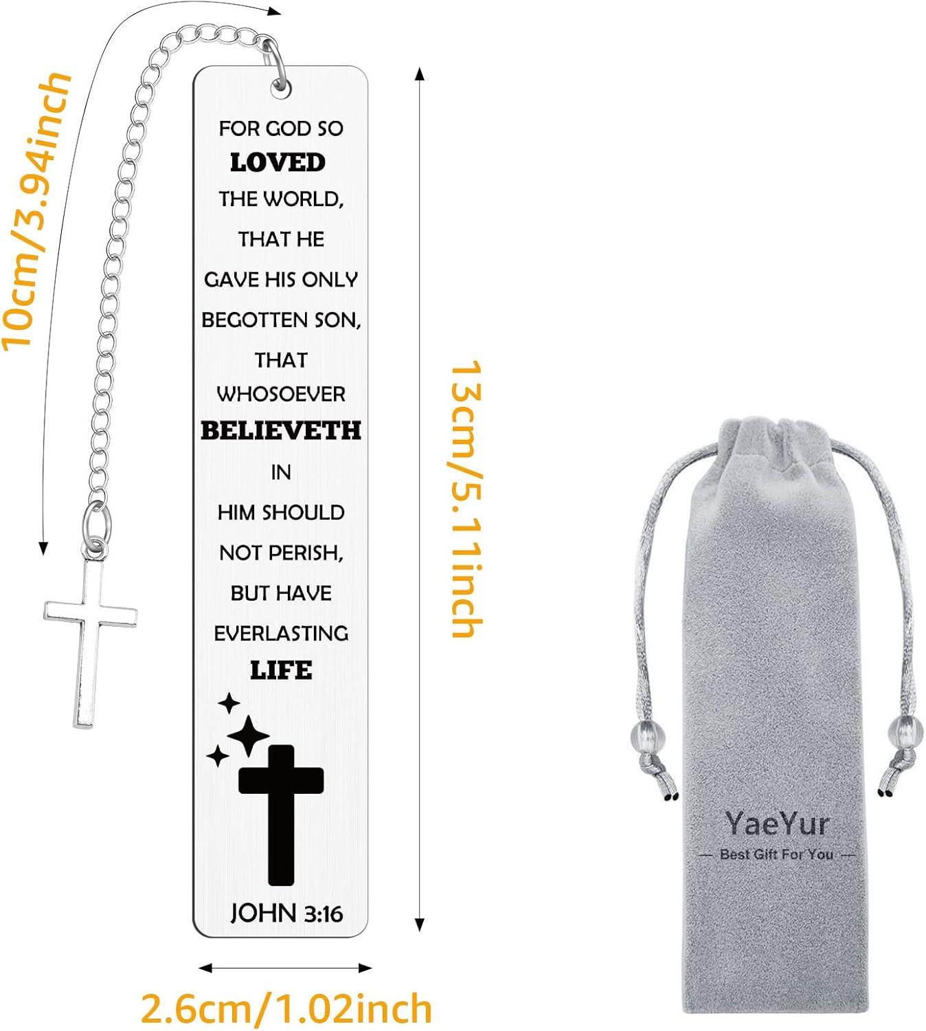 Easter Basket Stuffers Metal Bookmark Christian Gifts for Women Men Book Lovers Inspirational Religious Faith Gifts Book Marks for Reading Bible Accessoires Christmas Birthday Baptism Gift