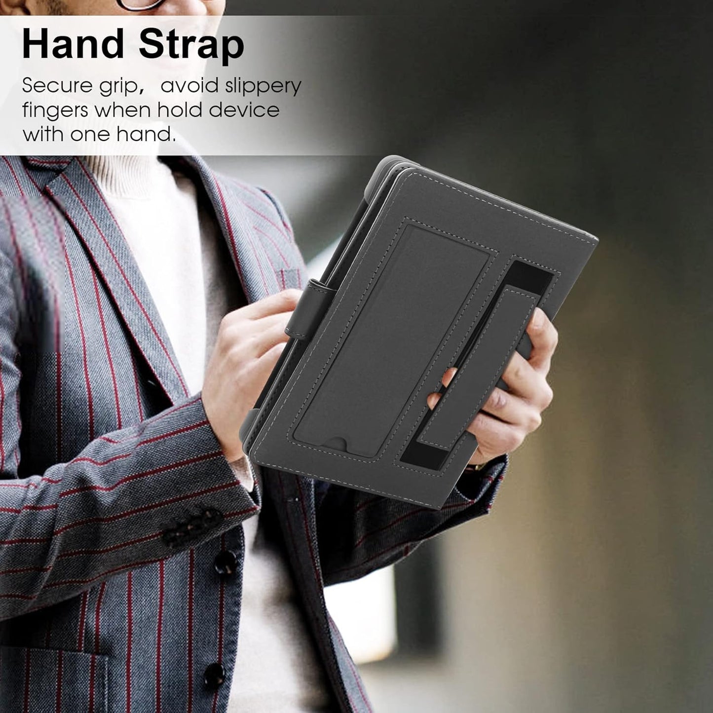 Universal Case for 6.8",7" eReader,Compatible with Kindle/Kobo Clara HD/Kobo Clara 2E/Paperwhite/Pocketbook/Tolino eReader,Leather Stand Cover for 6"-7'' E-Book Reader,Black
