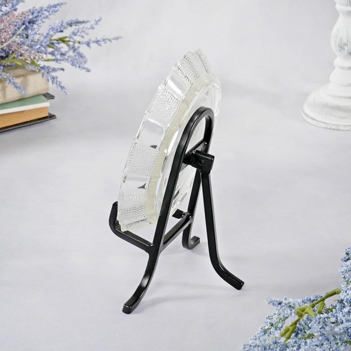 Bard's Small Black Wrought Iron Easel, 6" H x 5.5" W x 4" D (For 6" - 8.5" Plates)
