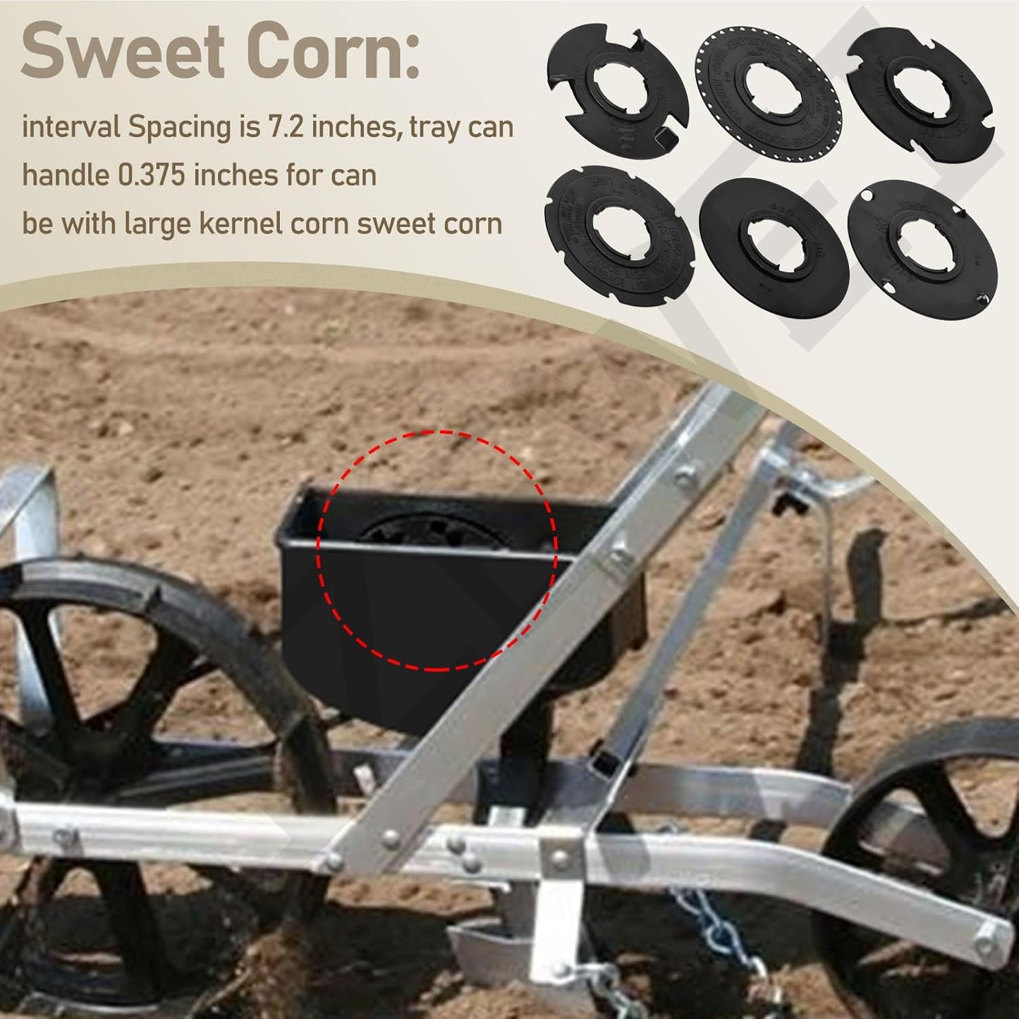 60009 60010 Optional Seed Plate 12 Set for EarthWay 10001 1001-B Garden Seeder Plants, Earth-Way Seed Plates, Works for Sweet Corn, Radish, Leek, Asparagus, Spinach, Carrot, Beans and More