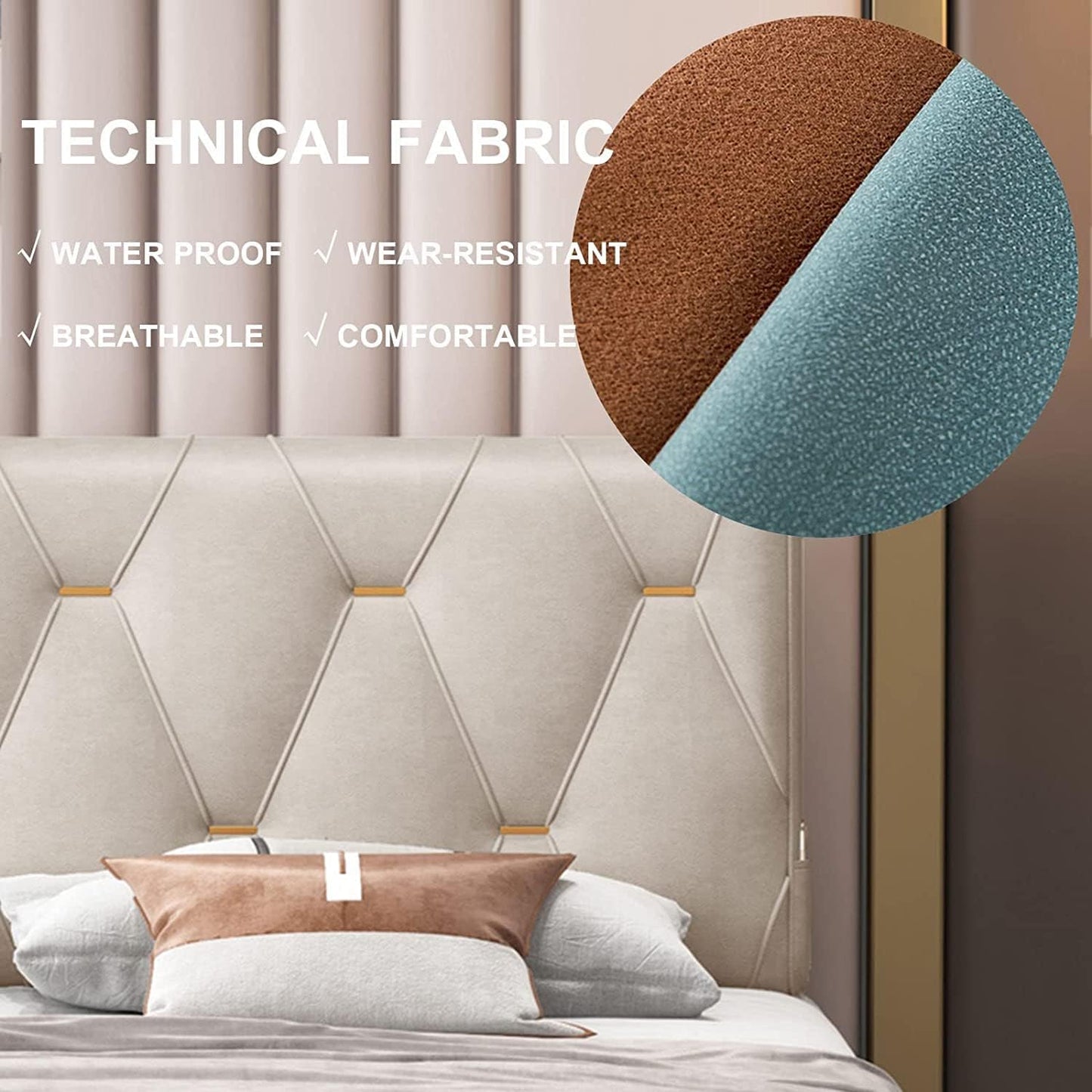 Solid Color Triangular Headboard Pillow, Triangle Cushion Reading Pillow,Bolster Positioning Support Wedge Pillow Removable(Size:No headboard 53"/135cm,Color:A)