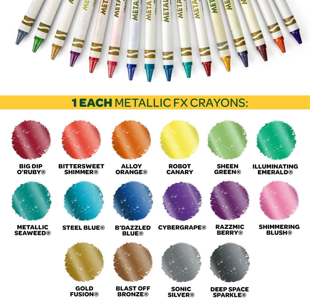 Crayola Ultimate Crayon Box Collection (152ct), Bulk Kids Crayon Caddy, Classic & Glitter Colors, Coloring Book Supplies, Gift for Kids, Ages 3, 4, 5