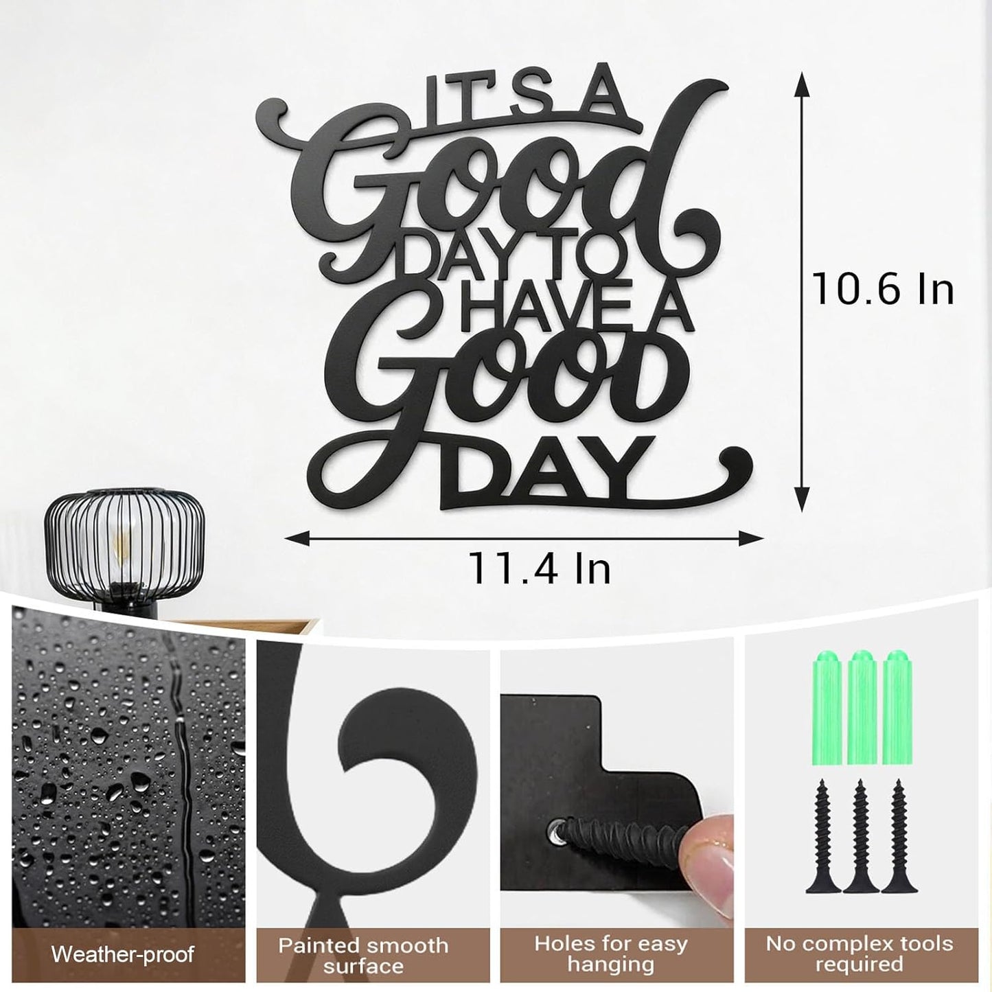 MDFUGEG Motivational Metal Wall Decor - Inspirational Wall Art with Positive Affirmations for Office/Living Room,Encouragement Gifts
