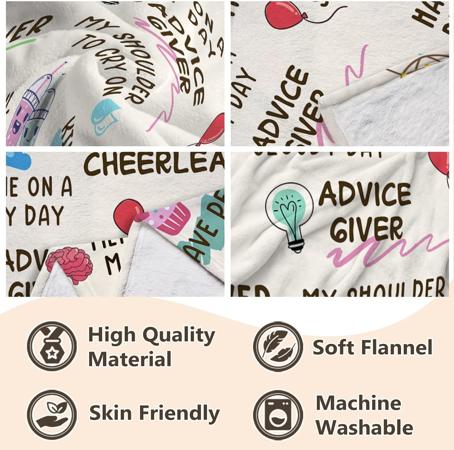 Best Fried Blanket 60"x 50", Best Friend Birthday Gifts for Women, Bestie Gift Ideas for BFF Soul Sister Friendship, to My Bestie Fleece Throw Blanket