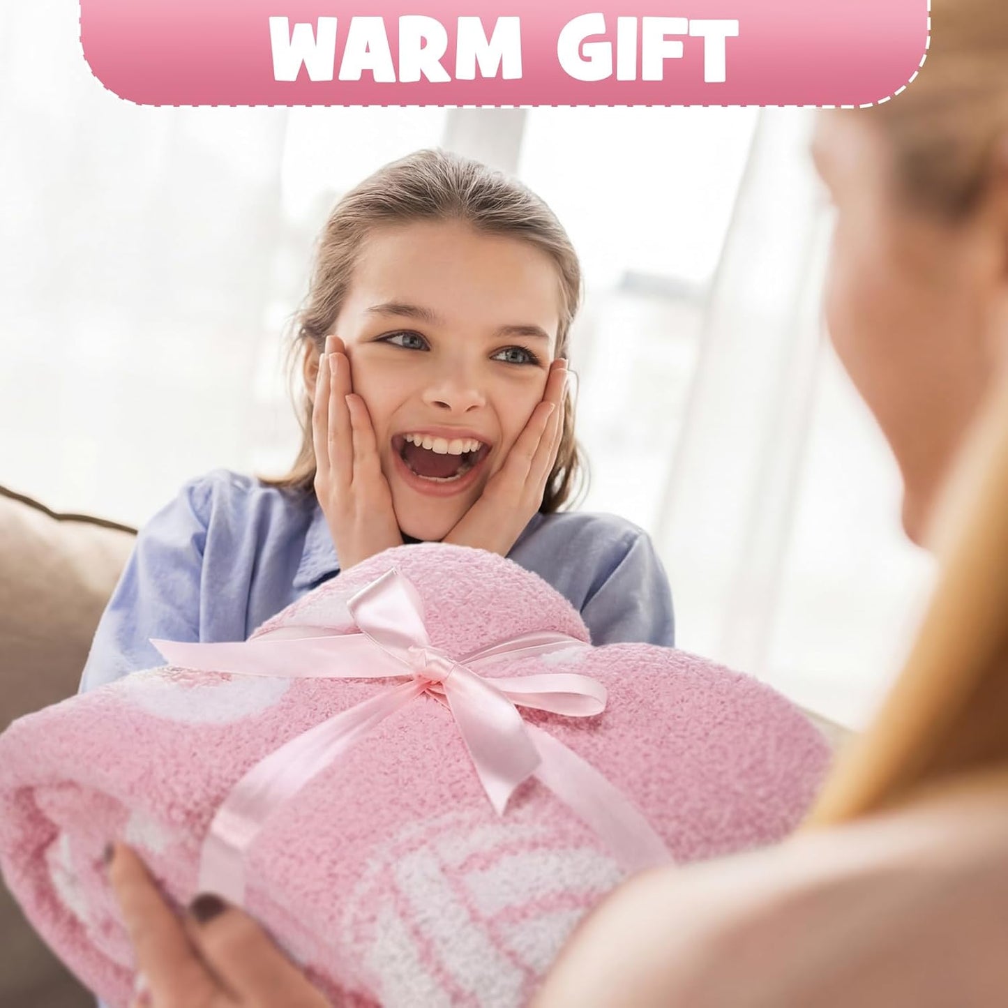 Volleyball Bow Blanket for Teen Girls Reversible Coquettish Bow Sport Cute Soft Flannel Throw Blanket 50 x 60 in Washable Aesthetic Fuzzy Fleece Throw for Couch Sofa Bed Decor Gift