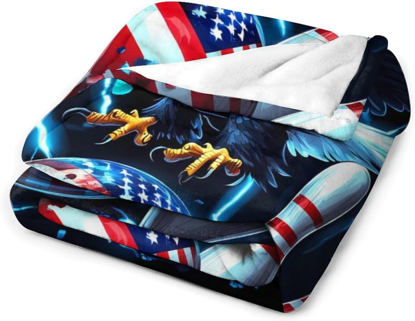Bowling Animalseagles Throw Blanket for Couch Bed Plush Cozy Fuzzy Flannel Blanket for All Season 55"x70"