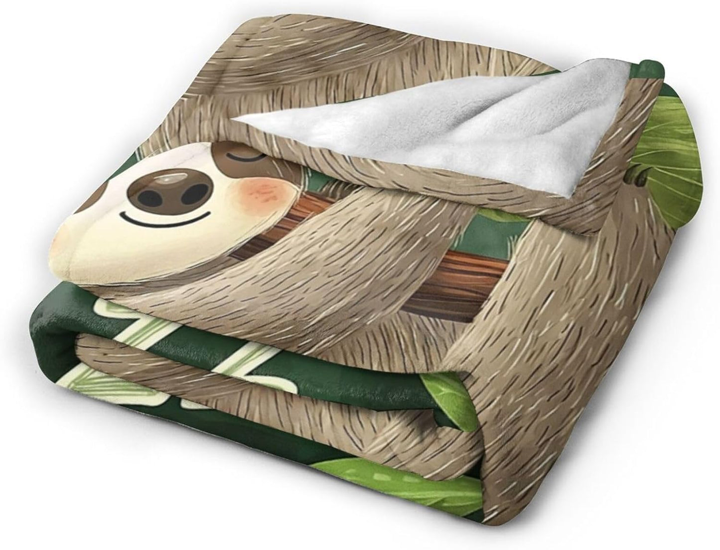 Sloth Blanket – Cute Cozy Jungle Throw Blanket for Girls and Women Who Love to Relax 60"x50"