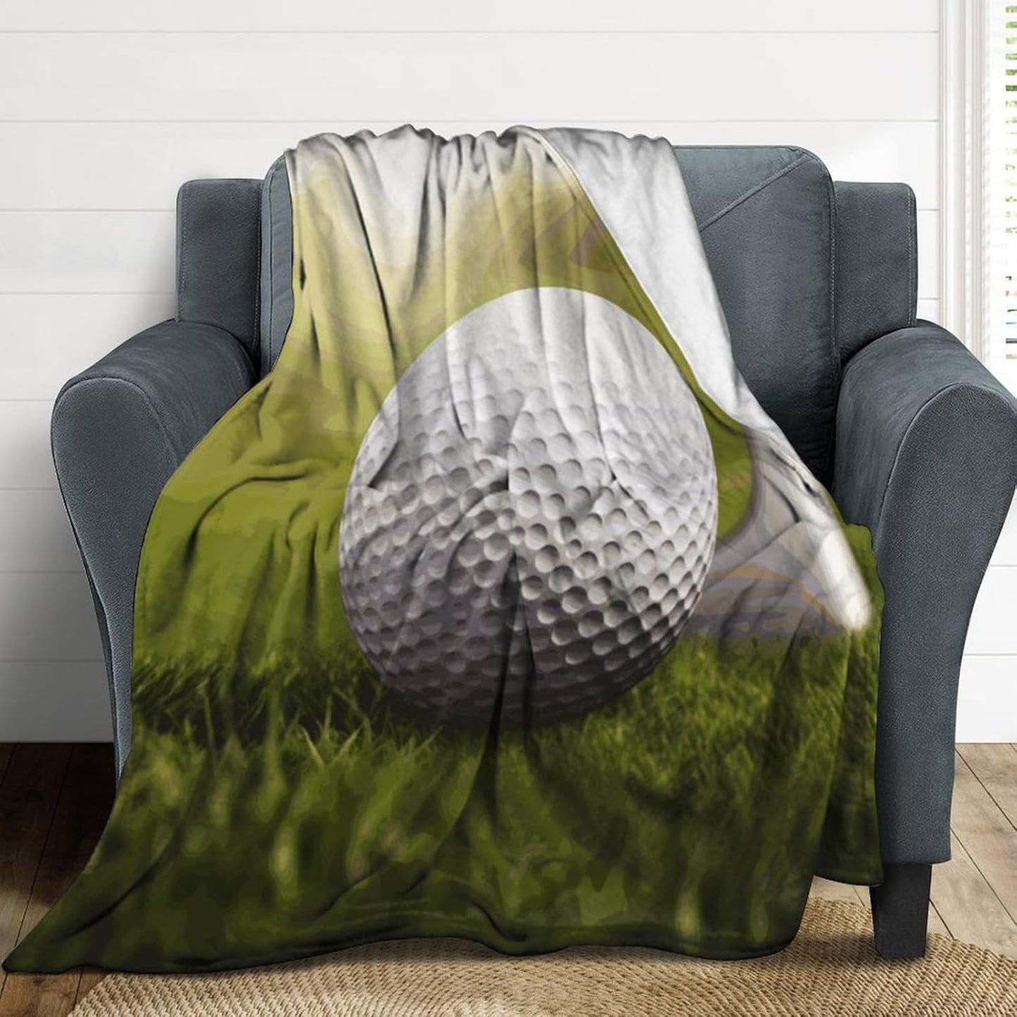 Sport Golf Ball Blanket Super Soft Lightweight Throw Blanket Cute Cozy Warm Bed Blanket Decorative Fuzzy Blanket All-Season Home Decor Gift for Sofa Couch Living Room 60"*80"（150 * 200cm）
