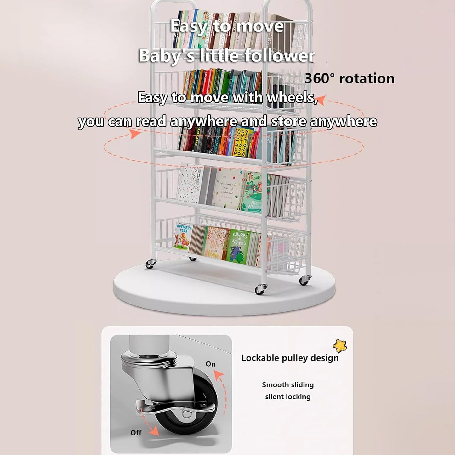 Modern Open Bookshelf,Floor Shelf in The Living Room,Narrow Floor Standing Bookshelf Organizer,Door Behind Magazine Organizer Rack,for Bedroom, School and Playroom.(70 * 30 * 105cm)