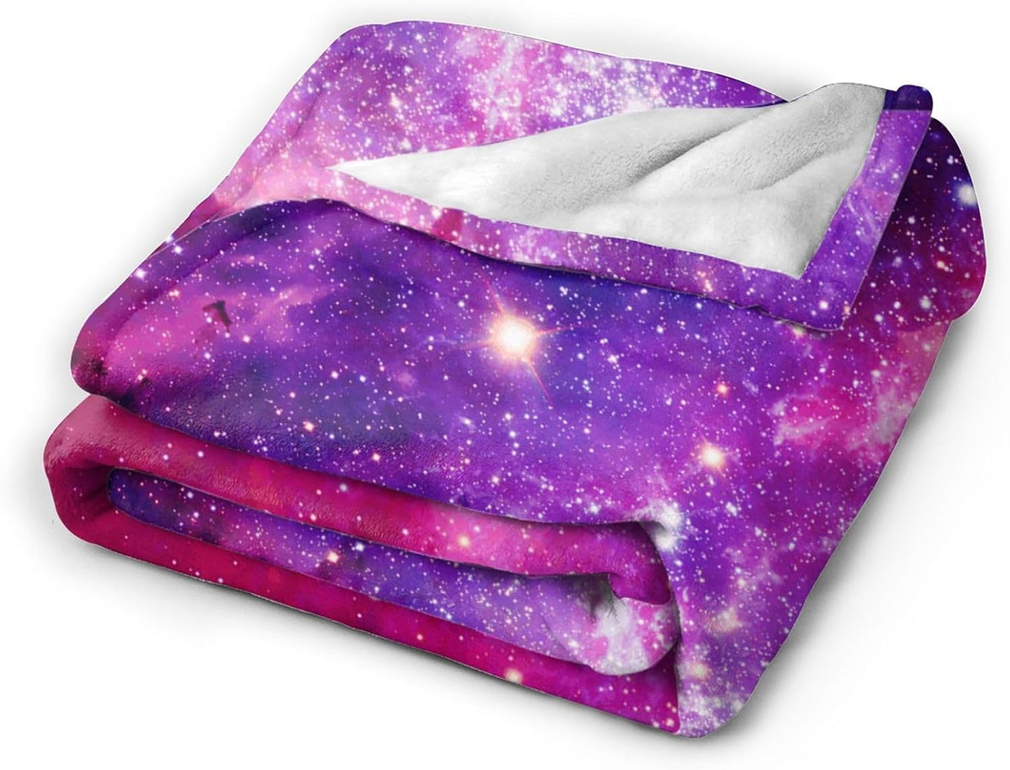 Bursting Galaxy Throw Blankets All Season Ultra Soft Warm Fleece Blanket for Home Bed Sofa Couch Chair Outdoor Travel Camping 80x60 Inch
