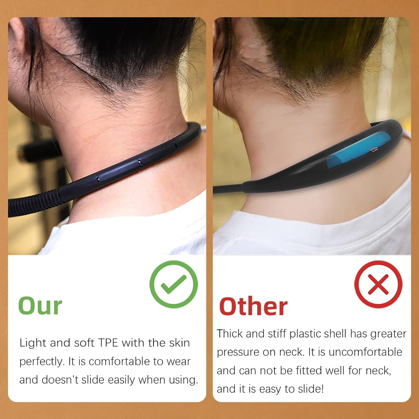 LED Neck Reading Light, 3-Color & 3-Brightness Adjustable Bendable Neck Light, USB Rechargeable Book Light for Reading in Bed, Knitting, Crochet, Camping, Working, Book Lovers Gifts (Black)