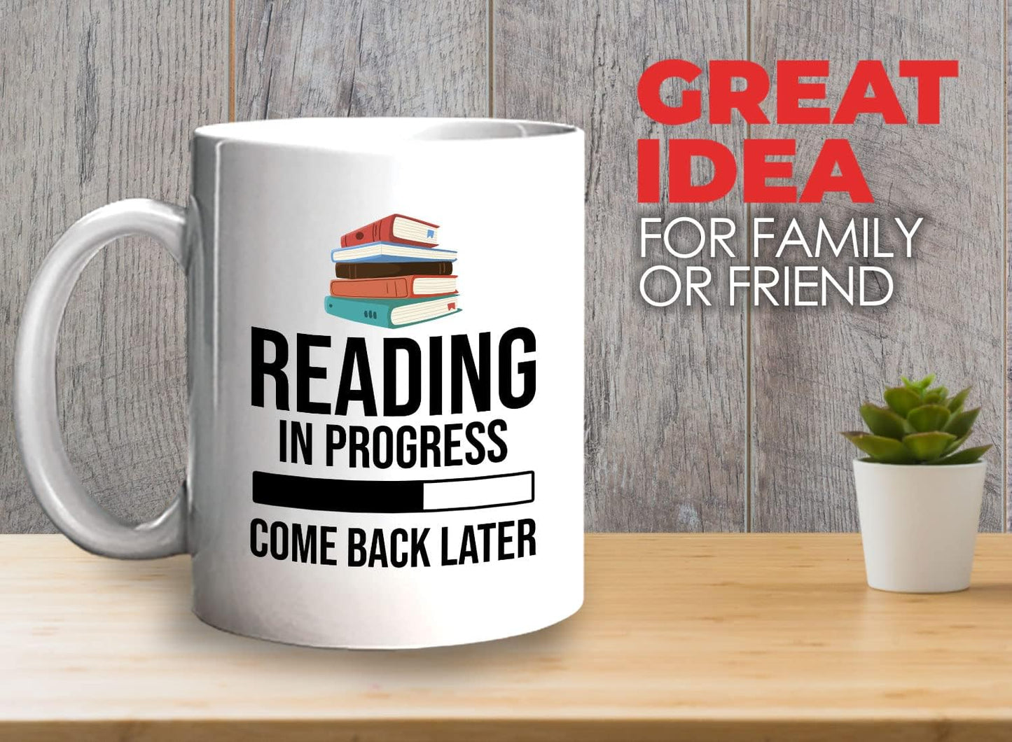 Book Lover Coffee Mug 11oz White - Reading in - Literary librarian Literature Bookworm Historian Public Library Curator Bibliophile Bibliolater