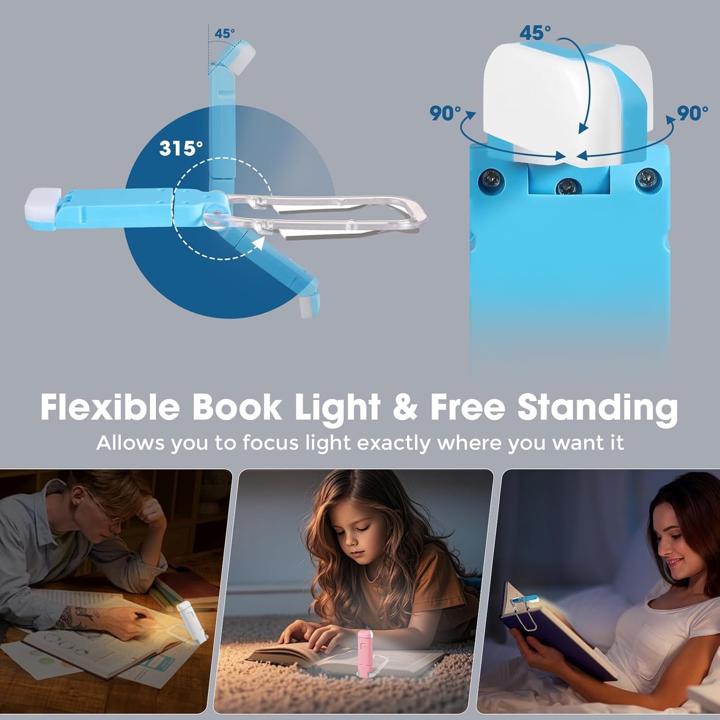 12 Pack Reading Light,Rechargeable Book Light for Reading in Bed,Clip-On Book Lights with 3 Color Temperature,Bulk Gifts for Book Lovers Kids Adults（Red）