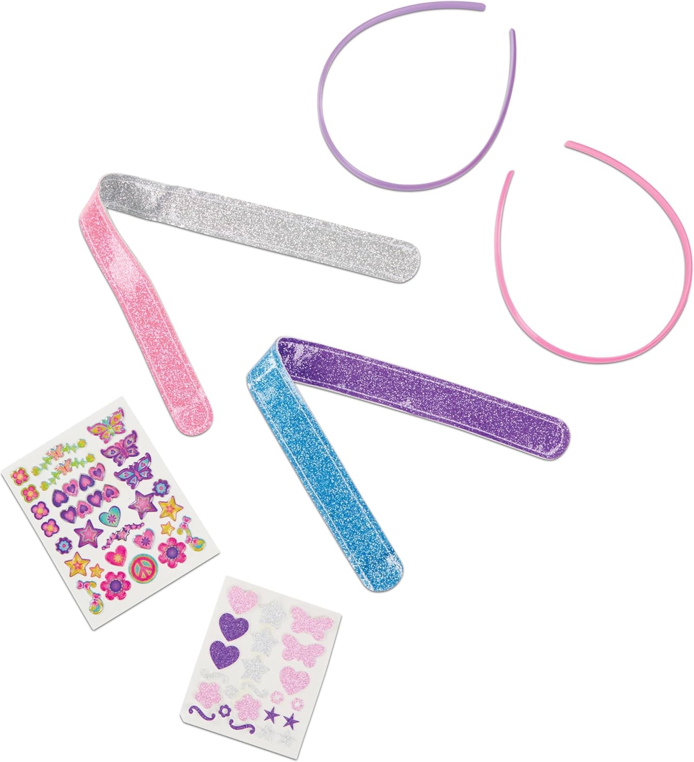 Melissa & Doug Design-Your-Own Headbands Jewelry-Making Kit with 50+ Stickers