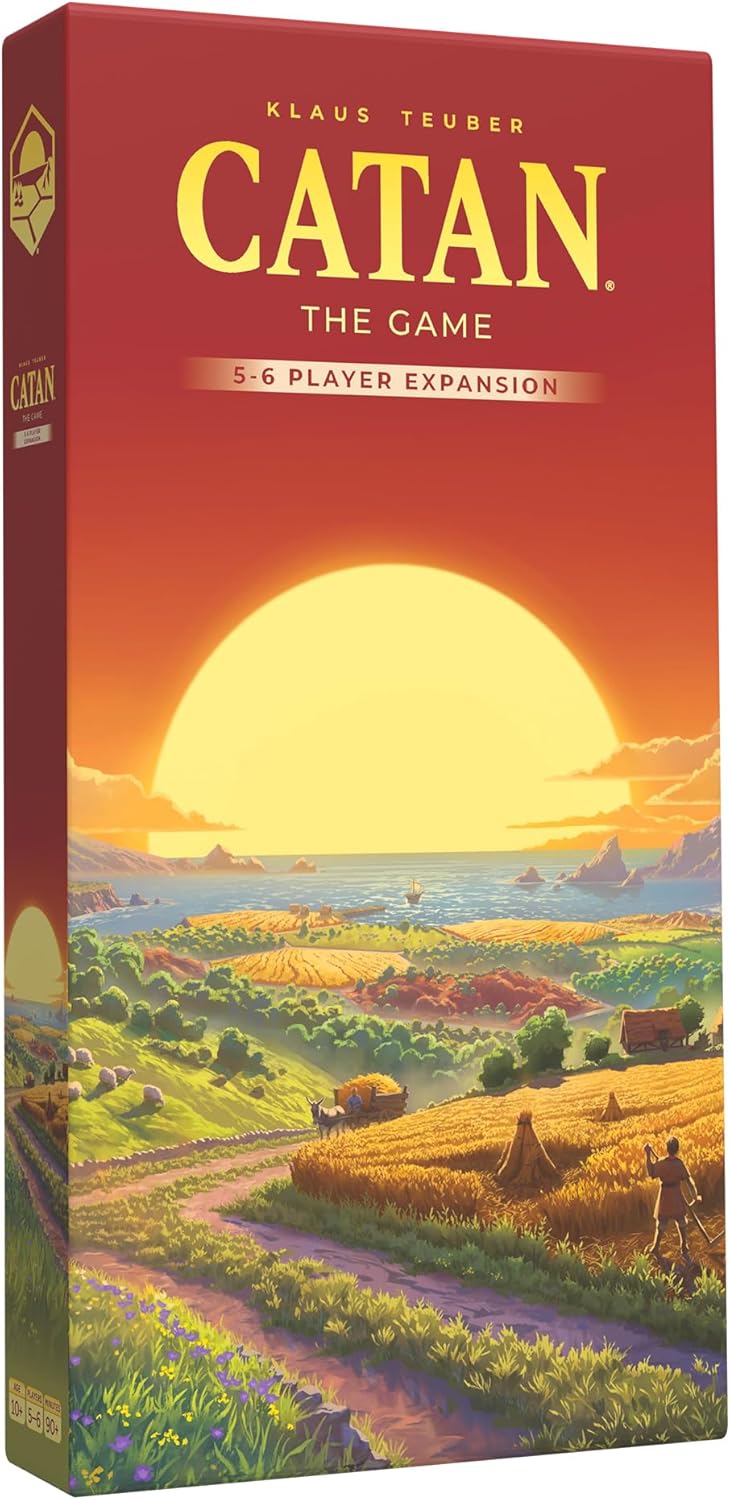 CATAN 5-6 Player Board Game Expansion (6th Edition) Add More Players to Your Adventure, Ages 10+, 3-6 Players, 60-90 Minute Playtime