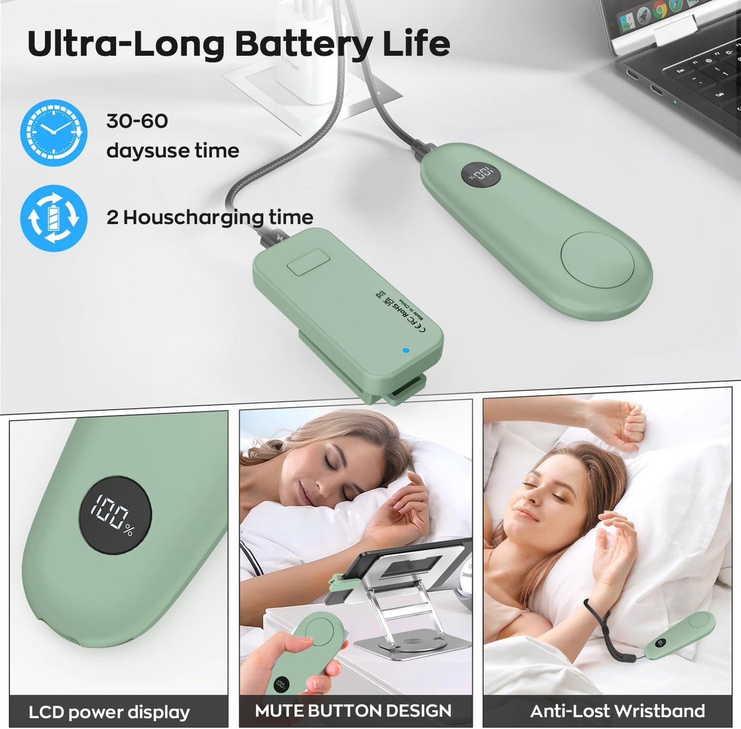 RF Remote Control Page Turner for Kindle Paperwhite Scribe Accessories, Page Turner Clicker for iPad Tablets Reading Novels Taking, Phone Camera Video Record Triggers Remote, Green
