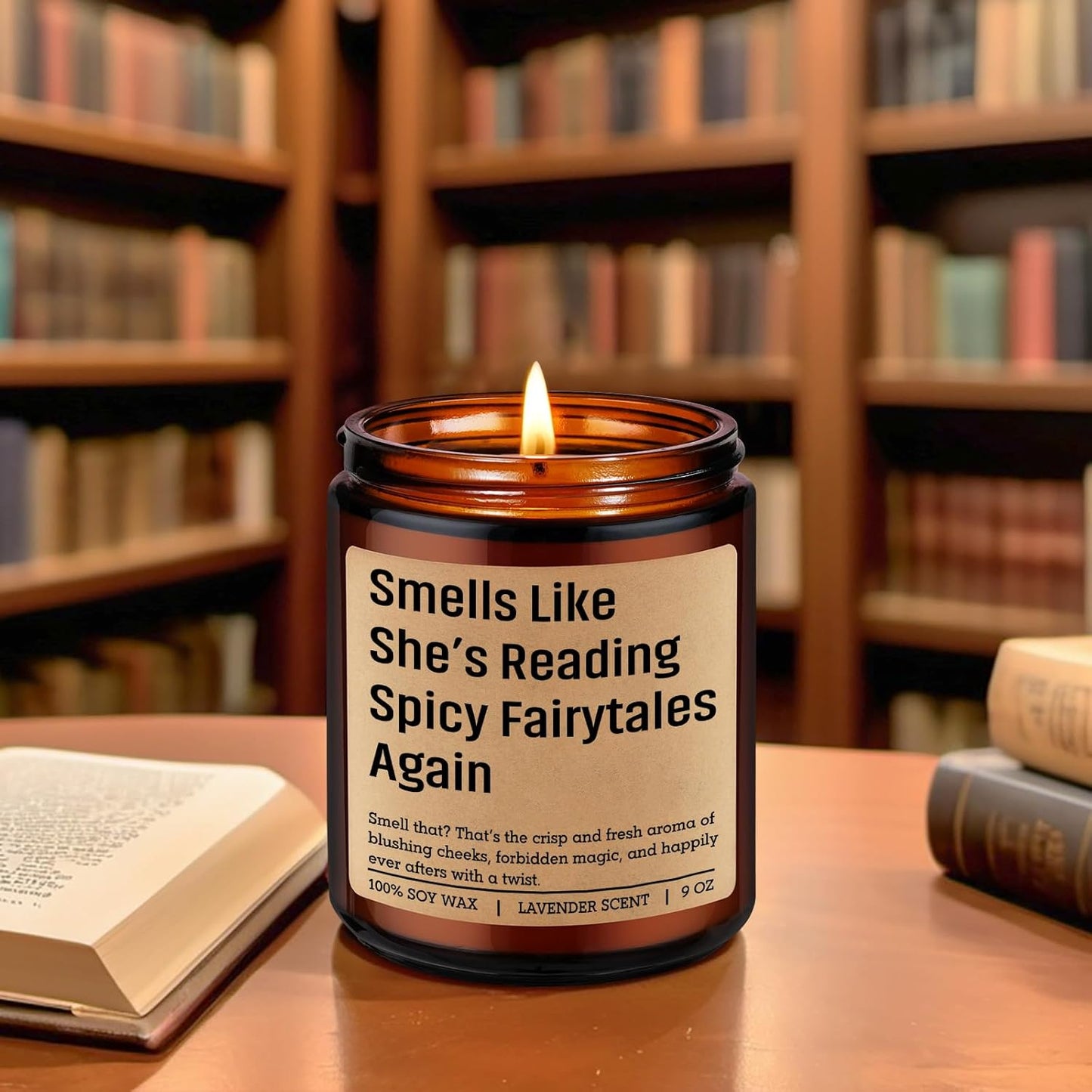 LEADO Scented Candle, Spicy Book Lover Gifts for Women - Funny Gifts for Fantasy & Romantasy Book Lovers, Dark Romance Reader - Bookish Mothers Day, Birthday, Reading Decor for Friend, Girl, Sister