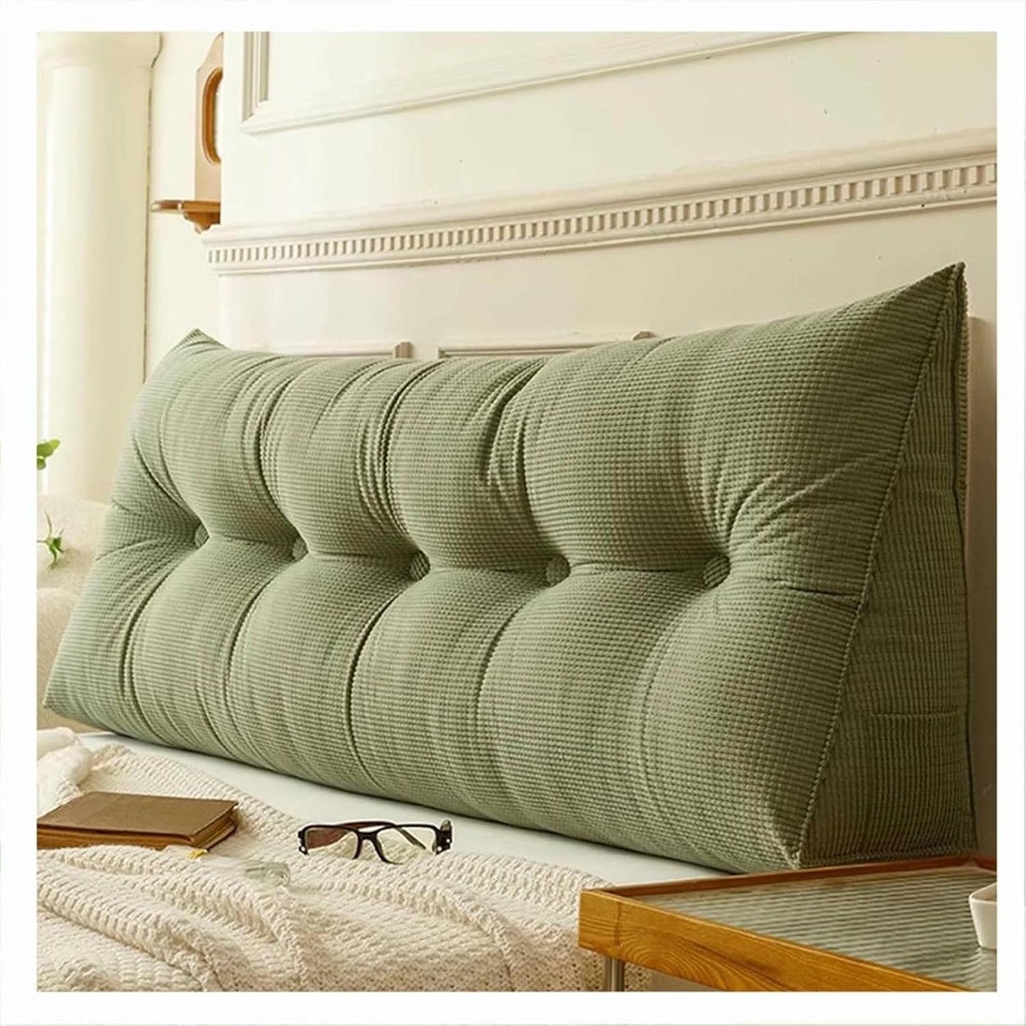 Backrest Wedge Daybed Pillow, Daybed Backrest Positioning Support Cushion, Removable and Washable, Daybed Pillows for Sitting Up, Reading or Working