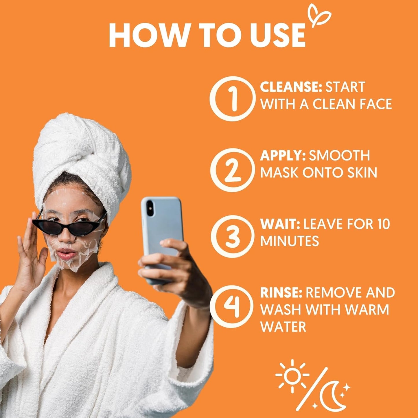 By Nature Vitamin C + Collagen Sheet Face Mask with Vitamin E – Firming, Anti-Aging Facial Treatment for Radiance, Elasticity & Hydration – Skincare for Pre-Event Glow & All Skin Types – Pack of 4