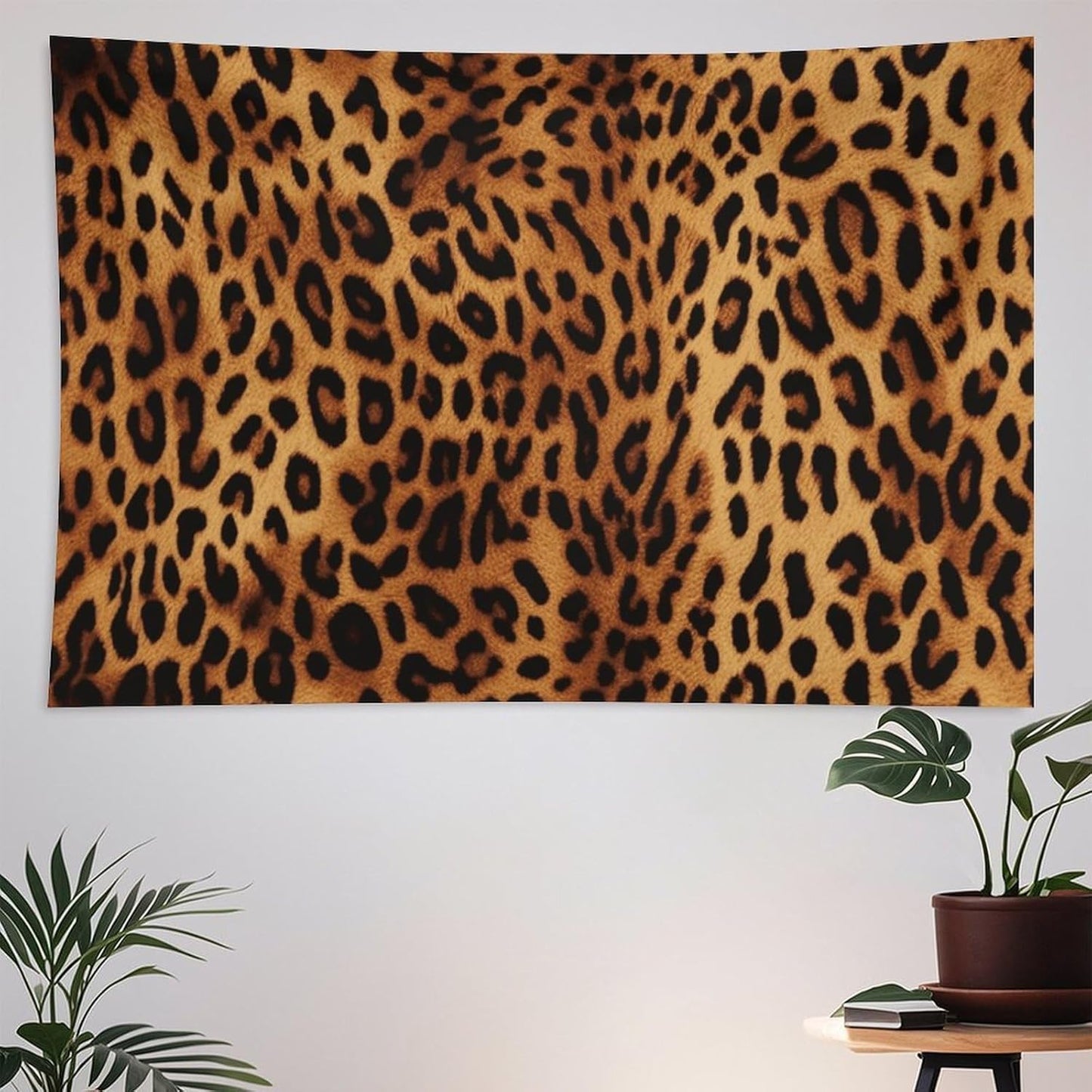 HETVBNS Leopard Print Tapestry Wall Hanging - 60"x90" Aesthetic Tapestries Soft Polyester Wall Art Decor Large Tapestry for Bedroom Living Room Dorm Backdrop, Hanging Kit Included