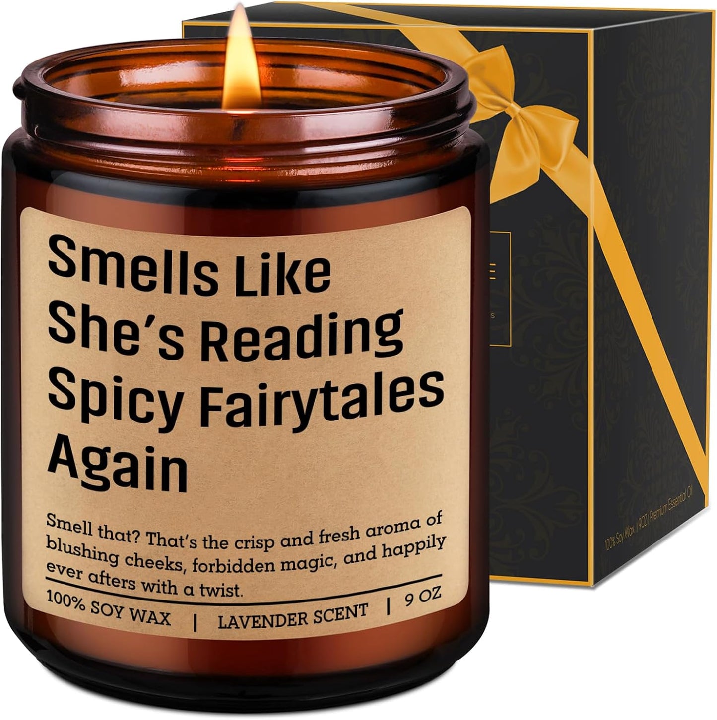 LEADO Scented Candle, Spicy Book Lover Gifts for Women - Funny Gifts for Fantasy & Romantasy Book Lovers, Dark Romance Reader - Bookish Mothers Day, Birthday, Reading Decor for Friend, Girl, Sister