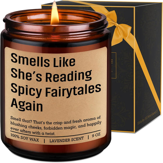 LEADO Scented Candle, Spicy Book Lover Gifts for Women - Funny Gifts for Fantasy & Romantasy Book Lovers, Dark Romance Reader - Bookish Mothers Day, Birthday, Reading Decor for Friend, Girl, Sister