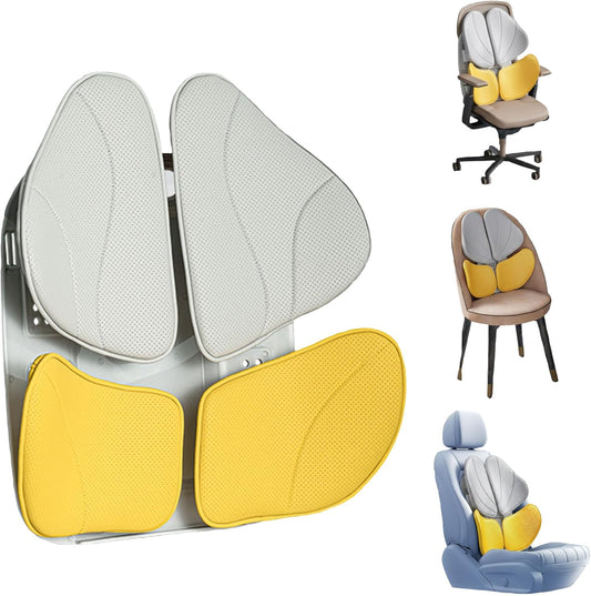 Lumbar Support Pillow for Office Chair, Office Home Must Haves, Back Support for Car, Back Cushion, Back Support Pillow for Chair, Height Adjustable, Dynamic Tracking of Back Movement