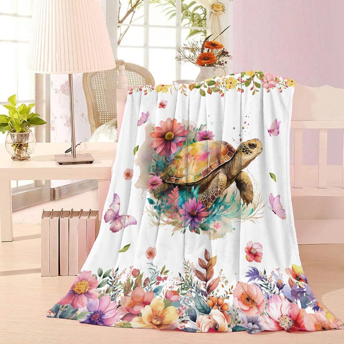 Sea Turtle Throw Blanket for Girls,Super Soft Blanket for Girls Birthday (50 * 60 in, Sea Turtle)