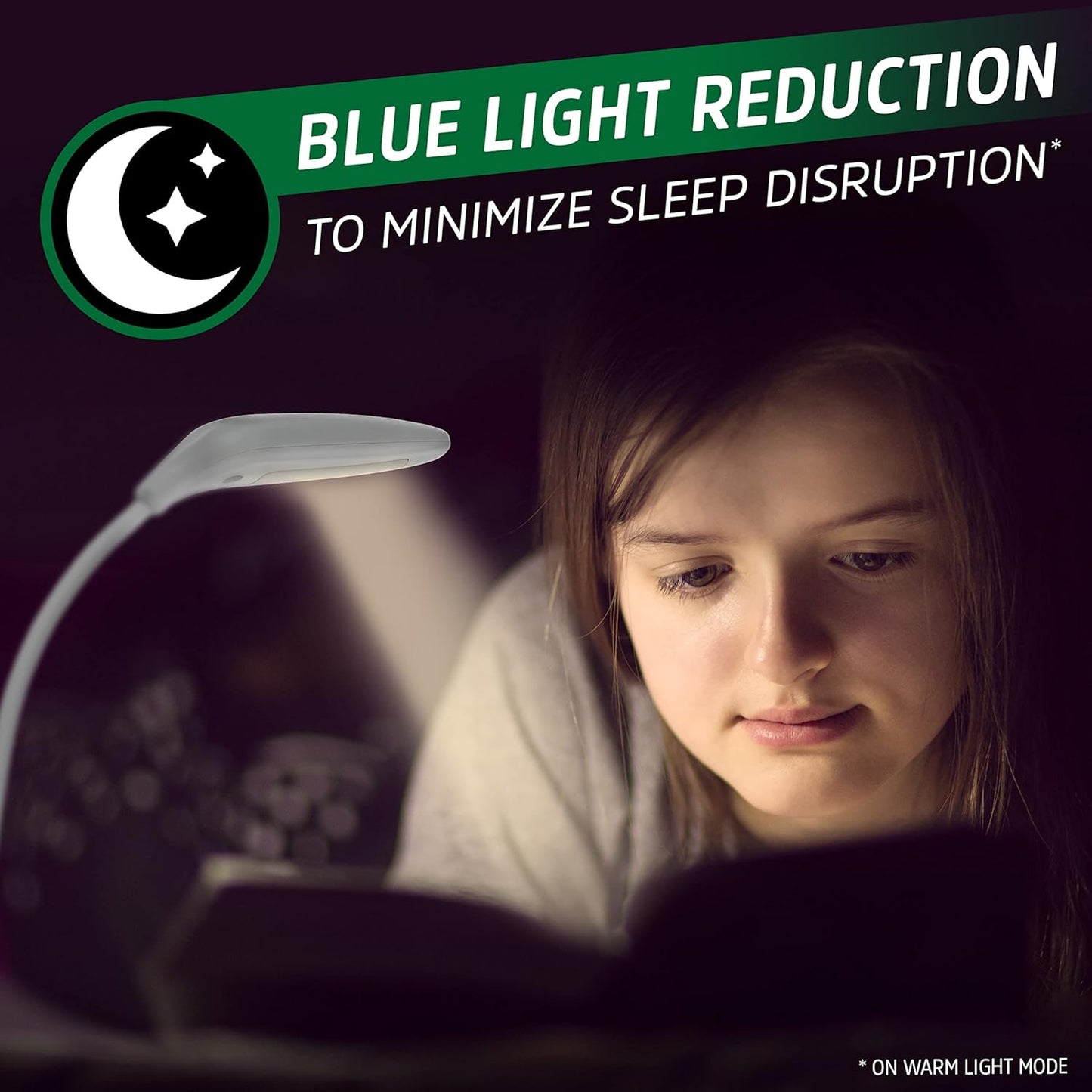 Energizer Rechargeable LED Book Light Flex, 3 Modes, Warm Light Clip On Reading Light with Flexible Neck for Reading in Bed, Book Reading Lamp (USB Included)
