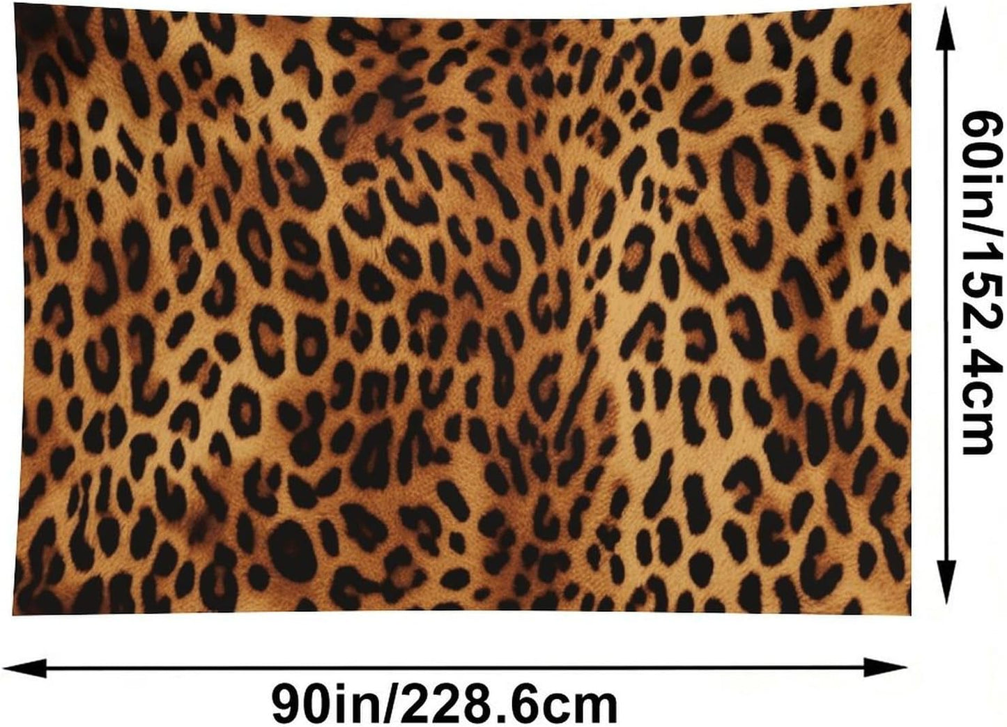 HETVBNS Leopard Print Tapestry Wall Hanging - 60"x90" Aesthetic Tapestries Soft Polyester Wall Art Decor Large Tapestry for Bedroom Living Room Dorm Backdrop, Hanging Kit Included