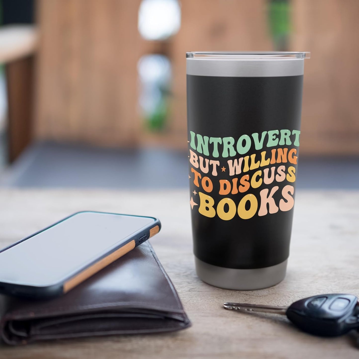 Introvert But Willing To Discuss Books Literary Reader Funny Stainless Steel Insulated Tumbler