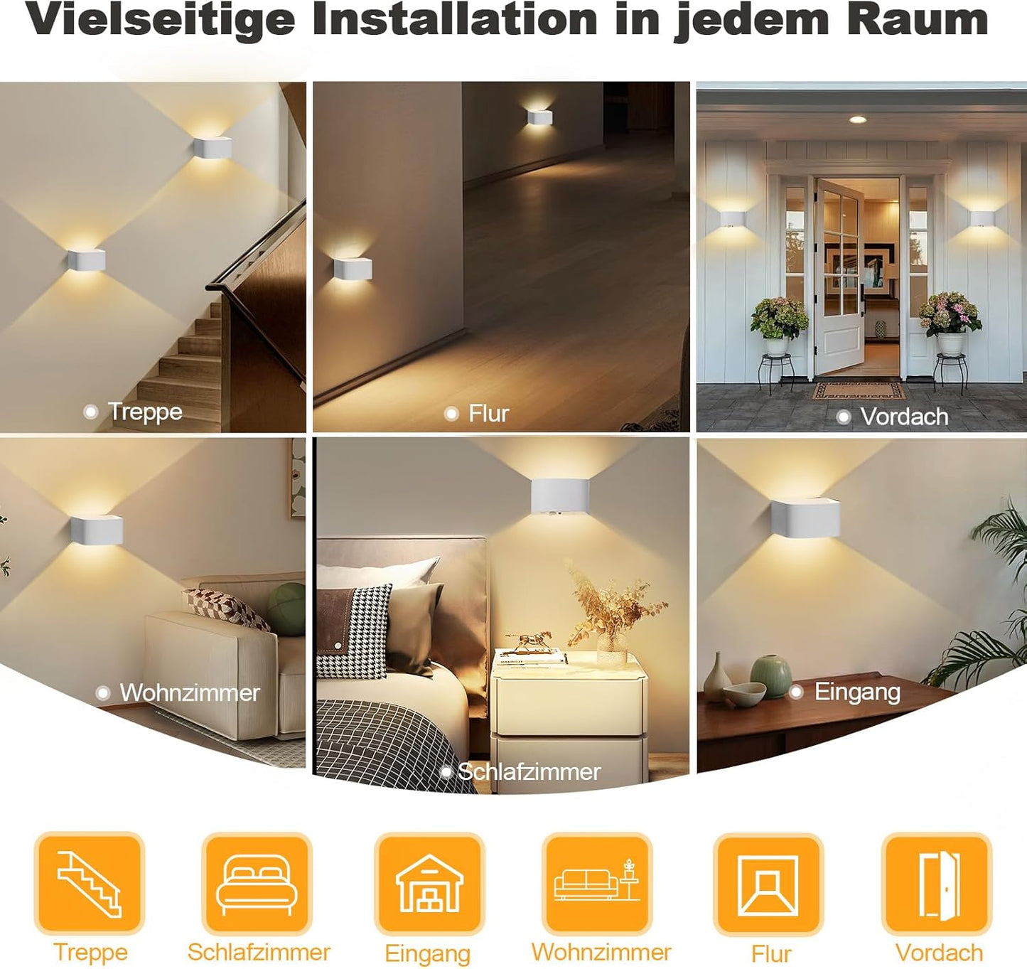 Motion Sensor Wall Light with Remote Control, 3-Color Temperature Adjustable, 5000mAh Battery Wall Lamp, Stepless Dimming, Type-C Charging, 2 Installation Methods for Home & Outdoor Use