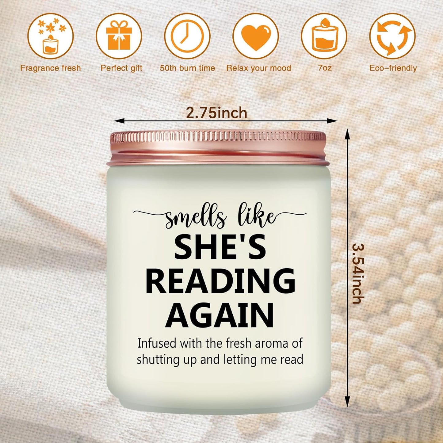 Book Lovers Gifts, Reading Candle - Gifts for Book Lovers, Readers, Bookish Present Reader Presents - Lavender Scented Candle