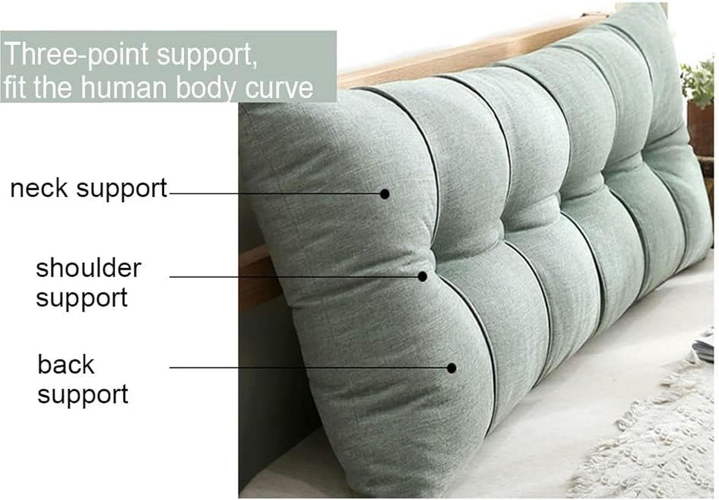 Bedside Cushion Upholstered Pillow Reading Cushion Headboard Bedside Cushion Reading Pillow Upholstered Headboard Pillow Sofa Bed Office Chair headboard Cushion Wall Pillow-1