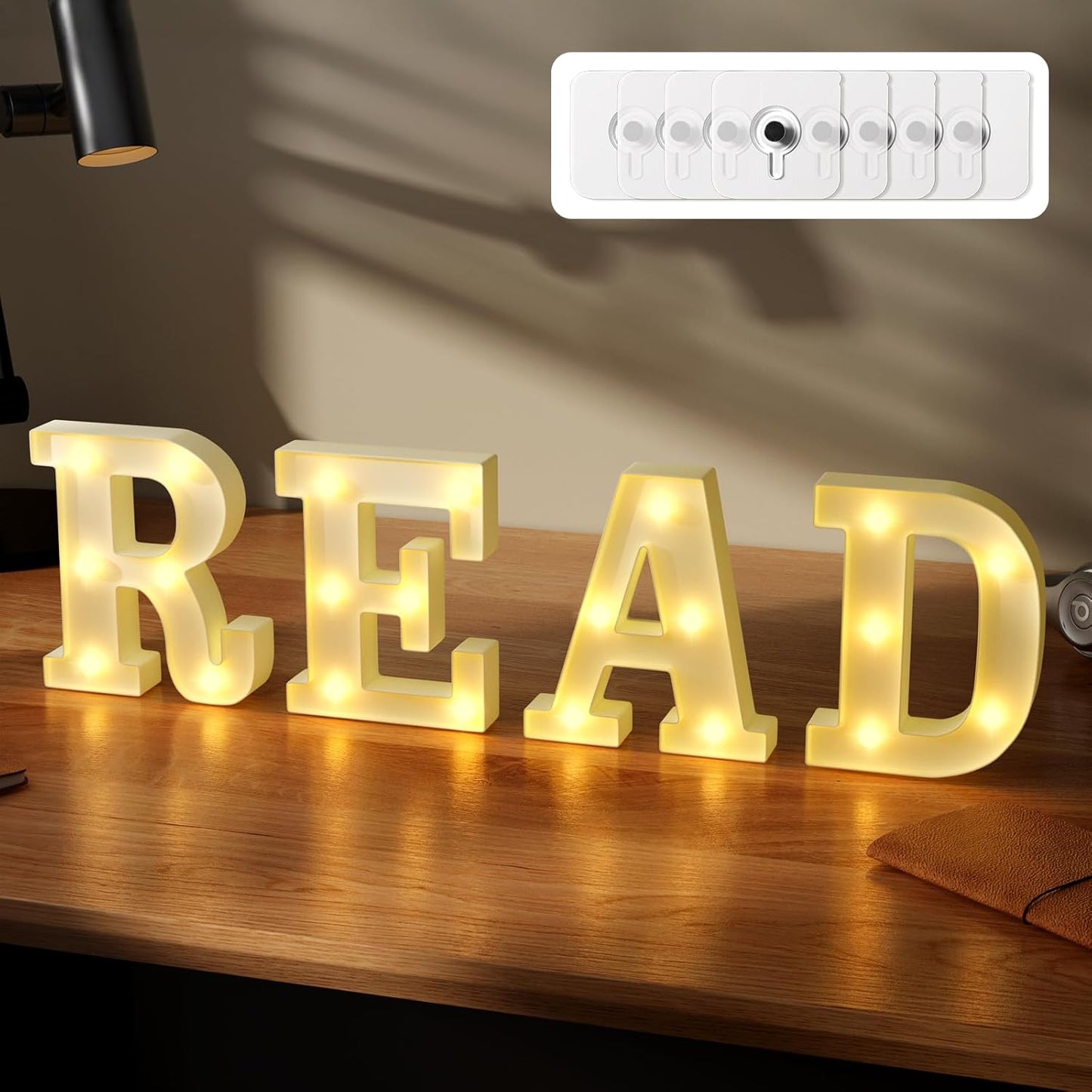 Reading Corner Decor For Classroom Read Sign Letters For Wall Decor Library Decor Classroom Wall Decor Light Up Letters 4PCS