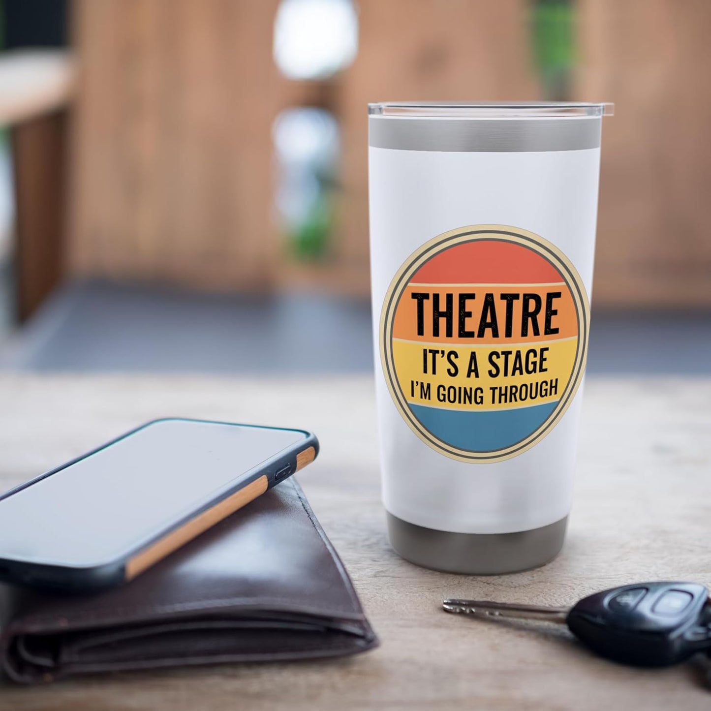 Theatre It's A Stage I'm Going Through Actor Drama Arts Fan Stainless Steel Insulated Tumbler