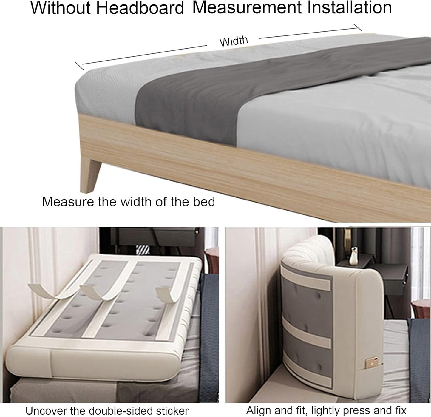 Headboard Bedside Cushion Soft Reading Backrest Wear-Resistant Lumbar Support Pillow for with/Without Headboard Bed Easy to Instal (Color : Pink-A Size : 90X60X10CM) (Gray a)