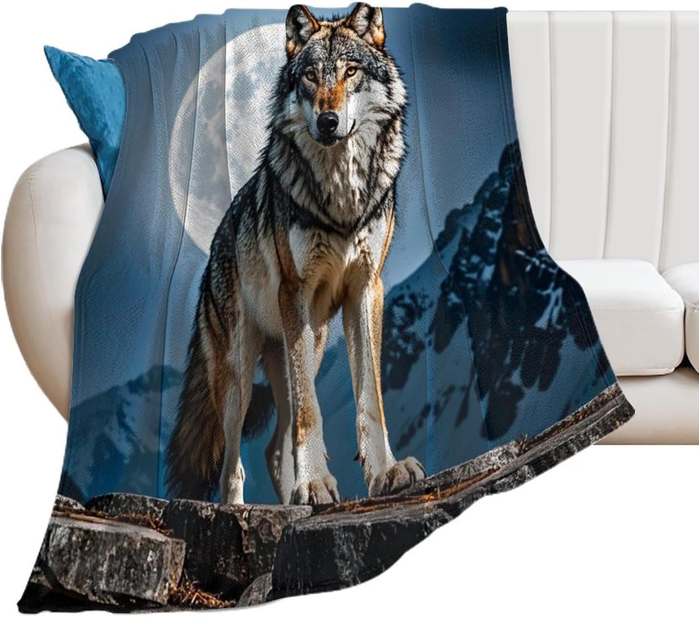 Timberwolves Throw Blanket for Bed Soft Lightweight Blanket Plush Cozy Flannel Blankets for Couch Sofa Chair Office Camping Travel 30"*40"（76 * 100cm）