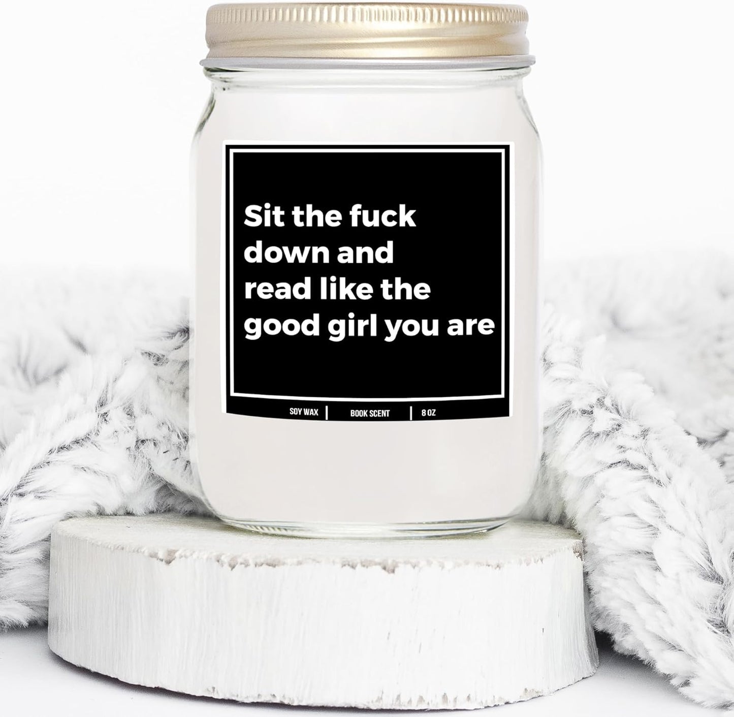 You Nique Designs Smut Candle 8oz - Adult Book Lovers Gifts - Smutty Bookworms Surprise Ideas, Funny Reader Presents - Smut Book Merch - Smutty Bookish Gifts