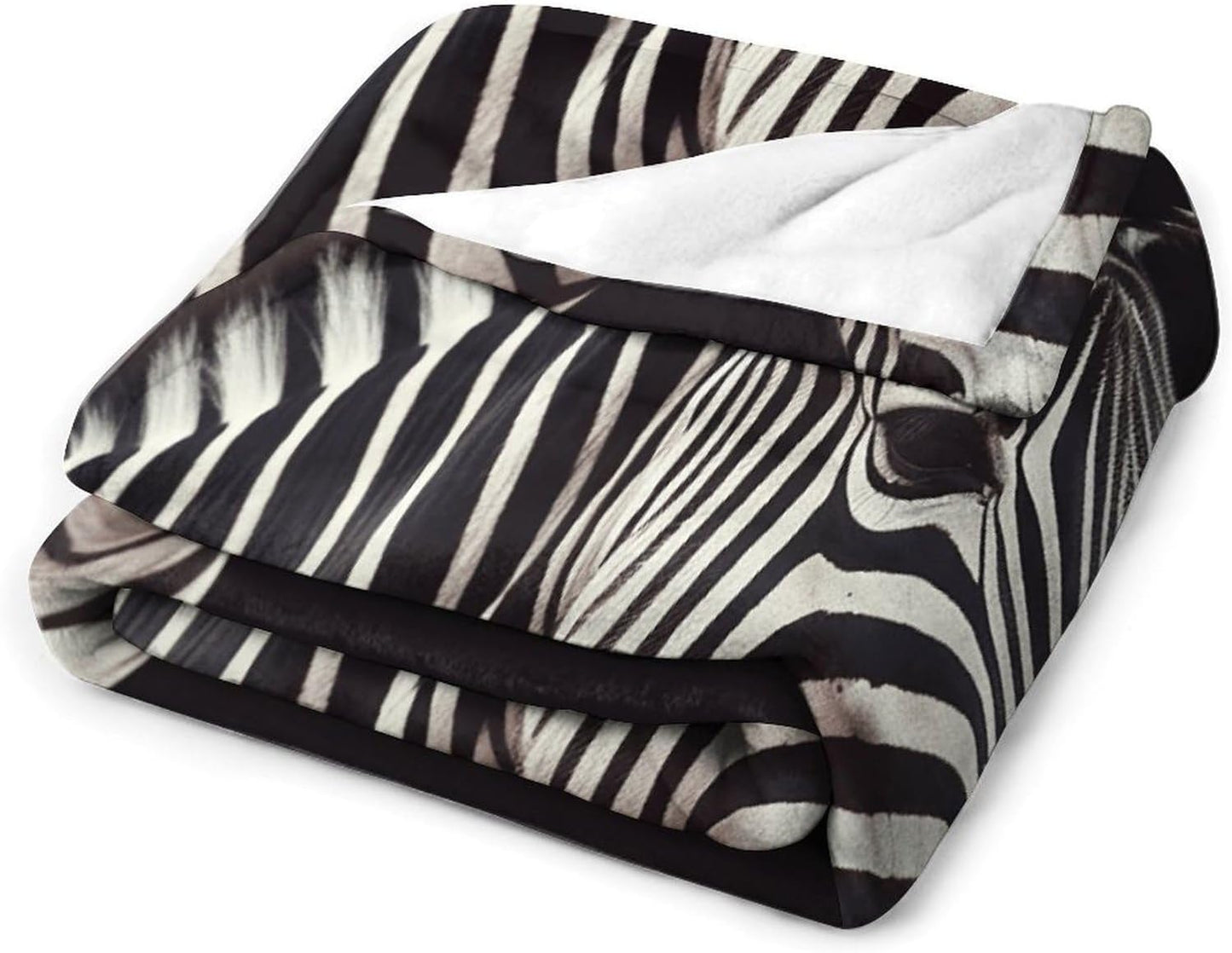 Animal Zebra Throw Blanket for Couch Super Soft Warm Lightweight Throw Blankets Cozy Flannel Bed Blanket Cute Decorative Blankets for All Seasons Home Decor Gift 40"*50" （100 * 130cm）